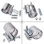 SYKRSS 4.0'' Lap Joint Band Clamp Exhaust Clamps Pipe Repair Parts Stainless Steel SYKRSS 4.0'' Lap Joint Band Clamp Exhaust Clamps Pipe Repair Parts Stainless Steel