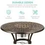 Best Choice Products Cast Aluminum Outdoor Patio Bistro Table Set for Backyard, Garden, Porch, Deck w/Attached Ice Bucket, 2 Chairs - Copper Best Choice Products Cast Aluminum Outdoor Patio Bistro Table Set for Backyard, Garden, Porch, Deck w/Attached Ice Bucket, 2 Chairs - Copper
