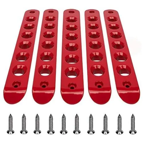 Opall Front Door & Back Door Aluminum Grab Handle Cover for 2007-2018 Jeep Wrangler JK & Unlimited 4 Door 5pcs/Set (Red) Opall Front Door & Back Door Aluminum Grab Handle Cover for 2007-2018 Jeep Wrangler JK & Unlimited 4 Door 5pcs/Set (Red)