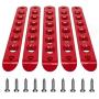Opall Front Door & Back Door Aluminum Grab Handle Cover for 2007-2018 Jeep Wrangler JK & Unlimited 4 Door 5pcs/Set (Red)