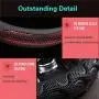 PINCTROT Steering Wheel Cover Great Grip with 3D Honeycomb Anti-Slip Design, Universal 15 Inch (Wine Red) PINCTROT Steering Wheel Cover Great Grip with 3D Honeycomb Anti-Slip Design, Universal 15 Inch (Wine Red)