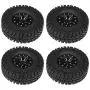 Dilwe RC Car Tires, 4 Pcs Rubber Tires Tyres Metal Hubs for 1:10 Remote Control Crawler Car Accessory Part Dilwe RC Car Tires, 4 Pcs Rubber Tires Tyres Metal Hubs for 1:10 Remote Control Crawler Car Accessory Part