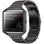 Oitom Metal Bands Compatible with Fitbit Blaze Large,Frame Housing+Stainless Steel Bracelet Replacement Accessory Strap Watch Band for Smart Fitness Watch (Black Steel+Frame)