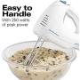 Hamilton Beach 6-Speed Electric Hand Mixer, Beaters and Whisk, with Snap-On Storage Case, White