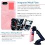 Dockem iPhone SE 2, iPhone 8/7 Wallet Case with Built-in Metal Plate for Magnetic Mounting & 2 Credit Card Holder Slots (M2, Pink, Exec Smooth Synthetic Leather)