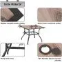 Sophia & William Patio Dining Table Umbrella Table Outdoor Coffee Bistro with Hole for Lawn Garden Pool Sturdy Metal Steel Frame Easy to Care Special Wood-Like Table top Design 37'' x 37'' Square Table Sophia & William Patio Dining Table Umbrella Table Outdoor Coffee Bistro with Hole for Lawn Garden Pool Sturdy Metal Steel Frame Easy to Care Special Wood-Like Table top Design 37'' x 37'' Square Table