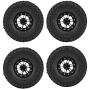 Dilwe RC Car Tires, 4 Pcs Rubber Tires Tyres Metal Hubs for 1:10 Remote Control Crawler Car Accessory Part