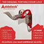 Addalock - (1 Piece ) The Original Portable Door Lock, Travel Lock, AirBNB Lock, School Lockdown Lock