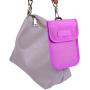 Faraday Bag for Key Fob, Wisdompro RFID Key Fob Protector RF Car Signal Blocking, Anti-Theft Pouch, Anti-Hacking Case Blocker - Purple