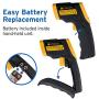 Etekcity Lasergrip 1080 Non-Contact Digital Laser Infrared Thermometer Temperature Gun -58℉~1022℉ (-50℃～550℃), Yellow and Black