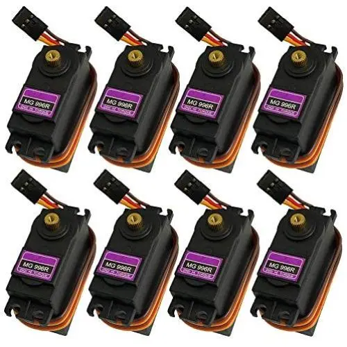 ZERO-TECH MG996R 55g 8PCS Metal Gear Torque Digital Servo for Futaba JR RC Helicopter Car Boat Airplane Controls Mini Servo 450 Robot