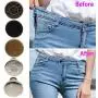 24 Sets Instant Button, No Sew Replacement Jean Buttons, 17mm Adjustable Metal Button Pins to Extend or Reduce Pants Waist Size 24 Sets Instant Button, No Sew Replacement Jean Buttons, 17mm Adjustable Metal Button Pins to Extend or Reduce Pants Waist Size