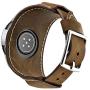 Leotop Compatible with Samsung Galaxy Watch 42mm/Galaxy Watch 3 41mm/Active 40mm/Active 2 40mm 44mm/Gear S2 Classic Bands 20mm Replacement Genuine Leather Cuff Strap with Metal Buckle Men Women (Coffe)