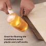 SOLUDE 15 Ounce Rubber Mallet,Lightweight Double-Face Hammer with Fiberglass Non Slip Handle,Perfect for Leather Crafts,Jewelry,Wood and Flooring Installation