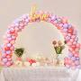 AXHJ 13Ft Adjustable Balloon Arch Stand Kit, New Reusable Table balloon arch kit with base High Strength Glass Fiber Pole for DIY Party Wedding Birthday Baby Shower Xmas Festival Decorations Merry Christmas