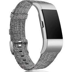 Maledan Compatible with Charge 2 Bands for Women Men, Large, Charcoal