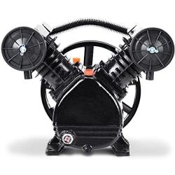 Goplus 3HP 2 Piston V Style Twin Cylinder Air Compressor Head Pump (Black)