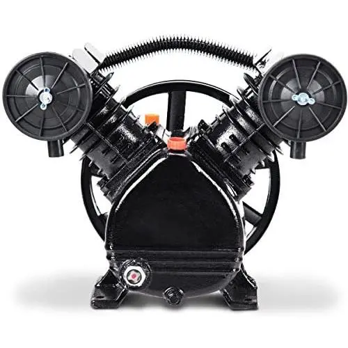 Goplus 3HP 2 Piston V Style Twin Cylinder Air Compressor Head Pump (Black) Goplus 3HP 2 Piston V Style Twin Cylinder Air Compressor Head Pump (Black)