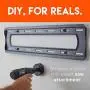 Echogear Off-White Cable Concealer for Wall Mounted TV - in-Wall Cord Management Kit Hides Low Voltage Wires - Includes 2 Pass Through Grommets, Locking Brackets, and Hole Saw Drill Attachment