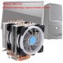 Tosuny CPU Cooler CPU Radiator, 3Pin 1800 RPM Hydraulic Bearing 18dBA CPU Cooling Fan with 6 Pure Copper Heat Pipes Fits for AMD/1150/1151 /1155/1156 /775/1366