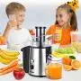 Mueller Austria Juicer Ultra 1100W Power, Easy Clean Extractor Press Centrifugal Juicing Machine, Wide 3'' Feed Chute for Whole Fruit Vegetable, Anti-drip, High Quality, Large, Silver Mueller Austria Juicer Ultra 1100W Power, Easy Clean Extractor Press Centrifugal Juicing Machine, Wide 3'' Feed Chute for Whole Fruit Vegetable, Anti-drip, High Quality, Large, Silver