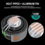 GOLDEN FIELD E04 CPU Cooling Fans, CPU Cooler, Heatsink with 4 Heatpipes, ARGB SYNC, 120mm PWM Fan, for Intel and AMD