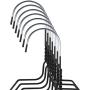 HANGERWORLD 20 Black Coating 16inch Metal Wire 13 Gauge Pants Bar Coat Clothes Garment Hangers