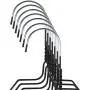 HANGERWORLD 20 Black Coating 16inch Metal Wire 13 Gauge Pants Bar Coat Clothes Garment Hangers HANGERWORLD 20 Black Coating 16inch Metal Wire 13 Gauge Pants Bar Coat Clothes Garment Hangers