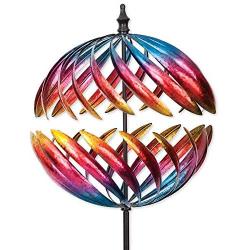 Bits and Pieces - Magnificent Jupiter Two-Way Giant 22 Inch Diameter Wind Spinner - Multicolor Kinetic Garden Windspinner - Decorative Lawn Ornament Wind Mill - Unique Outdoor Lawn and Garden Décor