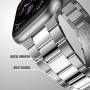 T-ENGINE Metal Band Compatible with Apple Watch SE Series 6 5 4 3 2/1, Upgraded Ultra Thin Band for 42mm 44mm Silver