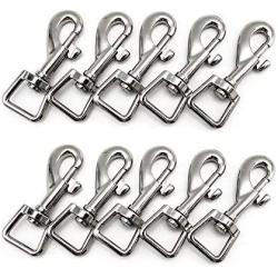 5/8-Inch Metal Swivel Lobster Claw Clasp Spring Loaded Snap Trigger Clip Zinc Alloy Silver by DGQ