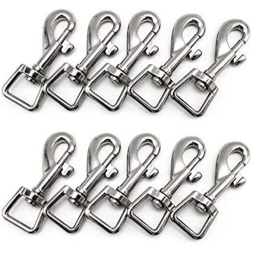 5/8-Inch Metal Swivel Lobster Claw Clasp Spring Loaded Snap Trigger Clip Zinc Alloy Silver by DGQ