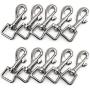 5/8-Inch Metal Swivel Lobster Claw Clasp Spring Loaded Snap Trigger Clip Zinc Alloy Silver by DGQ