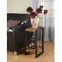 FIVEGIVEN Accent Side Table for Small Spaces End Table Rustic Industrial Metal Brown 21.9 Inch FIVEGIVEN Accent Side Table for Small Spaces End Table Rustic Industrial Metal Brown 21.9 Inch