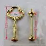 Vintage Sunflower Metal 3 Tier Cake Fruit Food Plate Stand Holder Handle Fittings for Wedding Party (Gold)