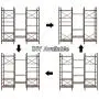 SUPERJARE Triple Wide 5-Tier Bookshelf, Rustic Industrial Style Book Shelf, Wood and Metal Bookcase Furniture for Home & Office - Rustic Brown