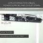 Under Desk Cable Management Tray - Under Desk Cable Organizer for Wire Management. Desk Cable Tray with 25 Extra Straps. Perfect Standing Desk Cable Management Rack (Black Wire Tray - Set of 2X 17)