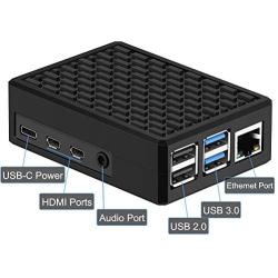 iUniker Raspberry Pi 4 Case, Raspberry Pi 4 CNC Metal Case Aluminium Alloy, Raspberry Pi 4 Heatsink, Pi 4 Cooling Heatsink for Raspberry Pi 4 Model/Pi 4B