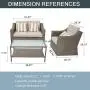 SOLAURA Outdoor Patio Furniture Set 4-Piece Conversation Set All Weather Wicker Furniture Sofa Set with Sophisticated Glass Coffee Table-Gray SOLAURA Outdoor Patio Furniture Set 4-Piece Conversation Set All Weather Wicker Furniture Sofa Set with Sophisticated Glass Coffee Table-Gray