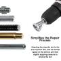 Deburring External Chamfering Tool, Chamfer Tool Deburring External Drill High Speed Stainless Steel Burr Removal Bit Quickly Repairs Damaged Metal External Chamfer Deburring Tool (Silver-2Pack)