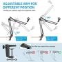 InnoGear Heavy Duty Microphone Stand with Mic Microphone Windscreen and Dual Layered Mic Pop Filter Suspension Boom Scissor Arm Stands for Blue Yeti,Blue Spark and Other Mic