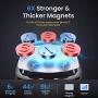 LISEN Car Phone Holder Mount, [Upgraded Clip] Magnetic Phone Car Mount [6 Strong Magnets] Cell Phone Holder for Car [Case Friendly] iPhone Car Holder Compatible with 4-6.7 inch Smartphones & Tablets