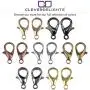 100 Pack - CleverDelights Lobster Clasps - 14x8mm - Platinum Silver Color 100 Pack - CleverDelights Lobster Clasps - 14x8mm - Platinum Silver Color