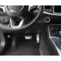 iJDMTOY 2pc Set Track Design Silver Aluminum Foot Pedal Covers Compatible With Chrysler 300, Dodge Challenger Charger Magnum