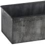 CYS EXCEL Galvanized Zinc Metal Rectangle Planters with Minimalist Rustic Iron Grey Industrial Look for Nurseries, Kitchen, Garden, Multiple Sizes. Pack of 1 pc (H-4'' Open-12 x5)