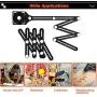 Upgrade Multi Angle Ruler, Aluminum Alloy Angle Measuring Ruler, Universal Opening Locator Measurement Tool, 6-Sided Angle Finder Tool, Template Tool Full Metal