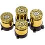 Xbox One Bullet Buttons Raplacement A B X Y Real Bullet Brass Casings Gold Brass w/ Silver Nickel Primer