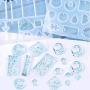 NANAPLUMS 159Pcs DIY Jewelry Resin Casting Molds and Tools Full Kit, Silicone Molds for DIY Jewelry Pendant Craft Making Set Contains Resin Molds, Glitter Powder, Glitter Sequins and Tools