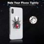 Allengel Phone Ring Holder Stand 360 Degree Rotation Universal Spider Finger Ring Kickstand with Polished Metal Phone Grip for Cell Phone Red