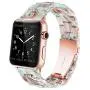 YGTIECS Resin Apple Watch Band Compatible with Apple Watch 42mm/44mm, top Resin Combine with Stainless Steel Connector for iwatch Band Series 6 5 4 3 2 1 for Women and Men-Emerald Red